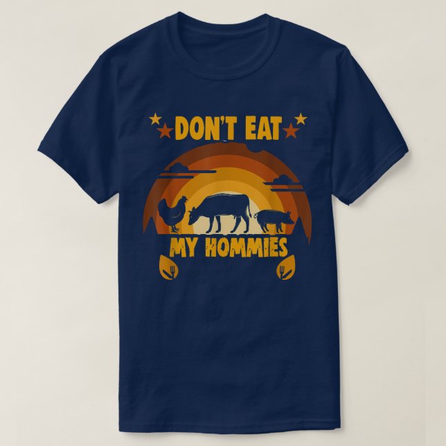 Ät inte mina drömmar Meme Vegan Plant Powered Vget T Shirt (Design framsida)