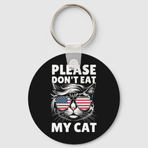 Ät inte mitt Cat Funny Strange News Funny S Nyckelring
