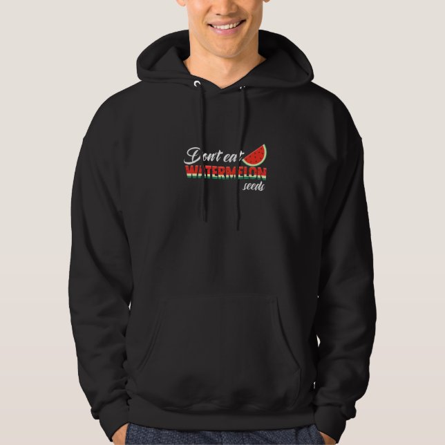 Ät inte vattenmelonfrö med Gravid Hoodie (Framsida)