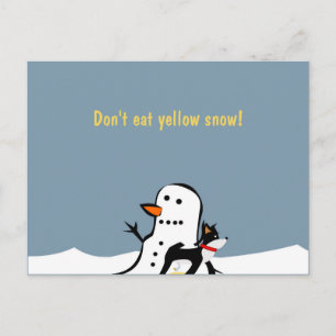 Ät inte vykort för gult snö