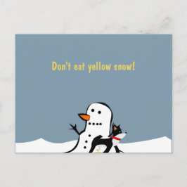 Ät inte vykort för gult snö
