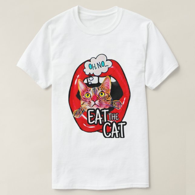 Ät katten t shirt (Design framsida)