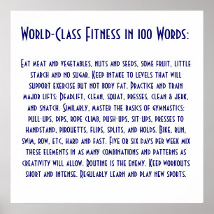 Ät kött och grönsaker, nöt och frön... poster