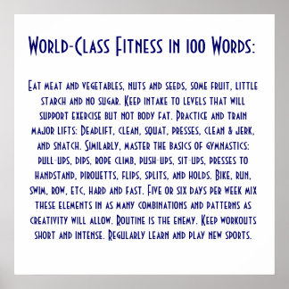 Ät kött och grönsaker, nöt och frön... poster