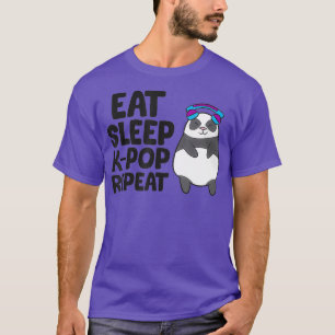 Ät KPop Repeat Funny Panda K Pop Music T Shirt