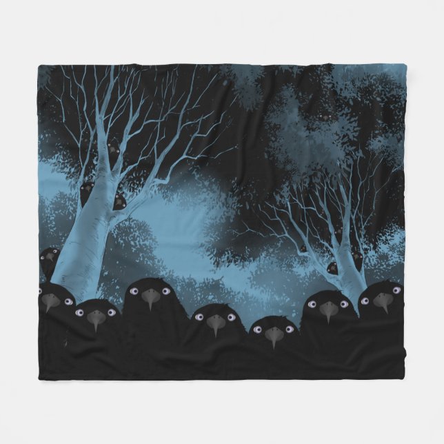 Ät Kråka Fleece Blanket (Framsidan (Horisontell))