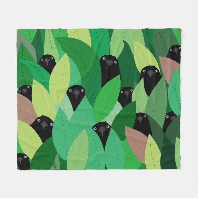 Ät Kråka Fleece Blanket (Framsidan (Horisontell))