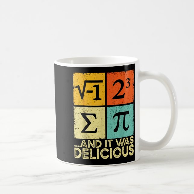 Åt lite paj och var gott rolig matematisk skämtsam kaffemugg (Höger)