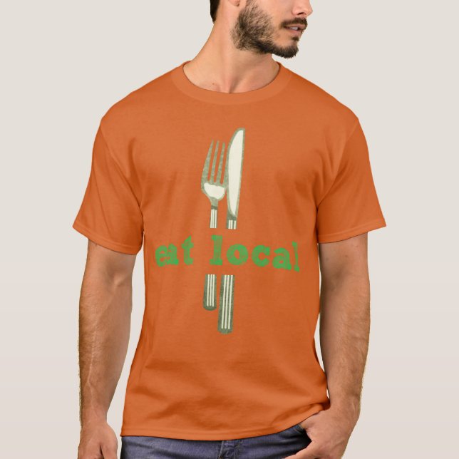 Ät lokal mat vänner t shirt (Framsida)