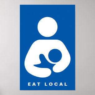 Ät Lokalt / Amning / Amningsikon Poster