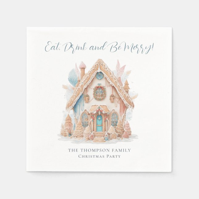 Ät mat, dryck och God jul Pappersservett (Framsidan)