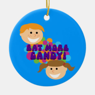Ät mer Candy Retro Kids Julgransprydnad Keramik