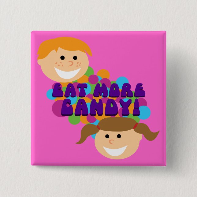 Ät mer Candy Retro Kids Knapp (Framsida)