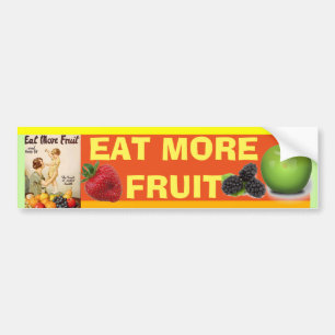 ÄT MER FRUIT-stötfångare Bildekal