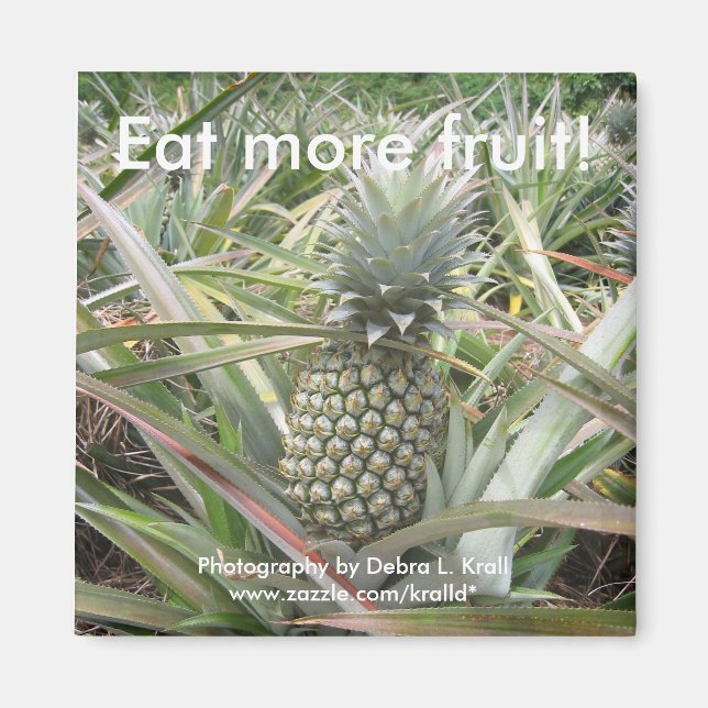 Ät mer frukt! Ananas Magnet (Framsidan)