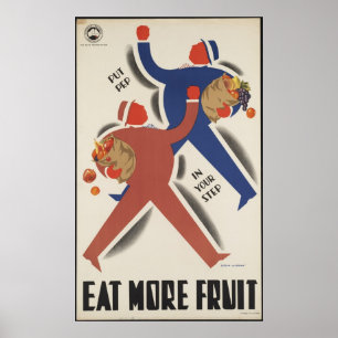 Ät mer frukt i Vintage resor Poster Ad Retro