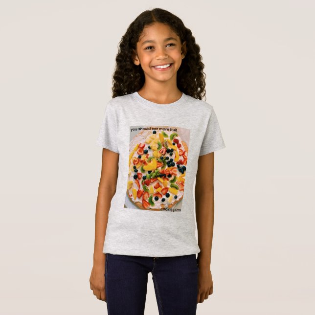 Ät mer fruktkaka Pizza T Shirt (Hel framsida)