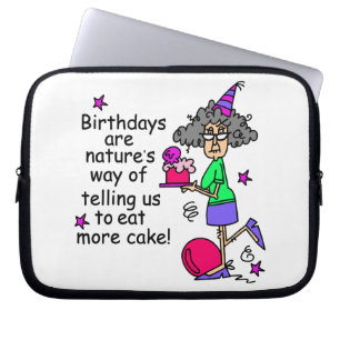 Ät mer kummelfödelsedag Humor Laptop Sleeve