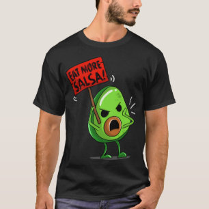 Ät mer Salsa Vegan Avocado Cute Guacamole Roligt T Shirt