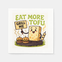 Ät Mer Tofu – Grilla Mig Istället BBQ- protest Pappersservett
