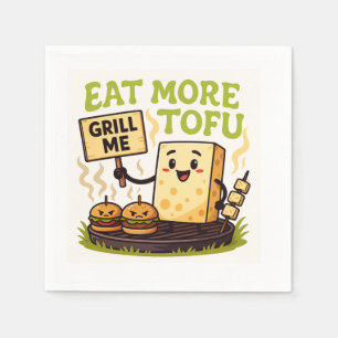 Ät Mer Tofu – Grilla Mig Istället BBQ- protest Pappersservett