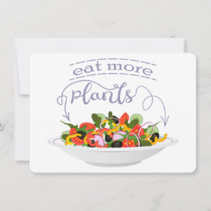 Ät mer växter färsk sallad motivation bokstäver inbjudningar