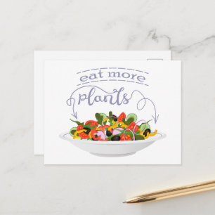 Ät mer växter färsk sallad motivation bokstäver meddelande vykort