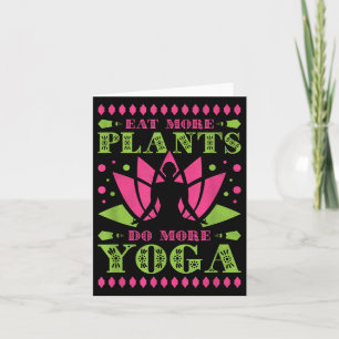Ät Mer Växter Gör Mer Yoga, Vegan Kort