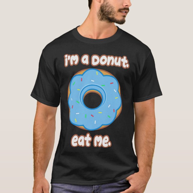 Ät mig Donut-regnbågsföda T Shirt (Framsida)