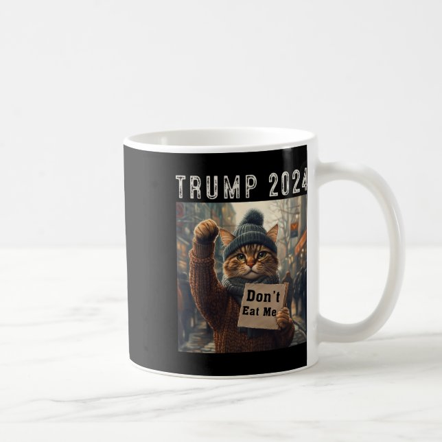 Ät mig inte katter för trumman 2024 kaffemugg (Höger)