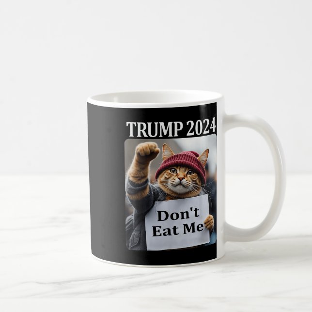 Ät mig inte katter för trumman 2024 kaffemugg (Höger)