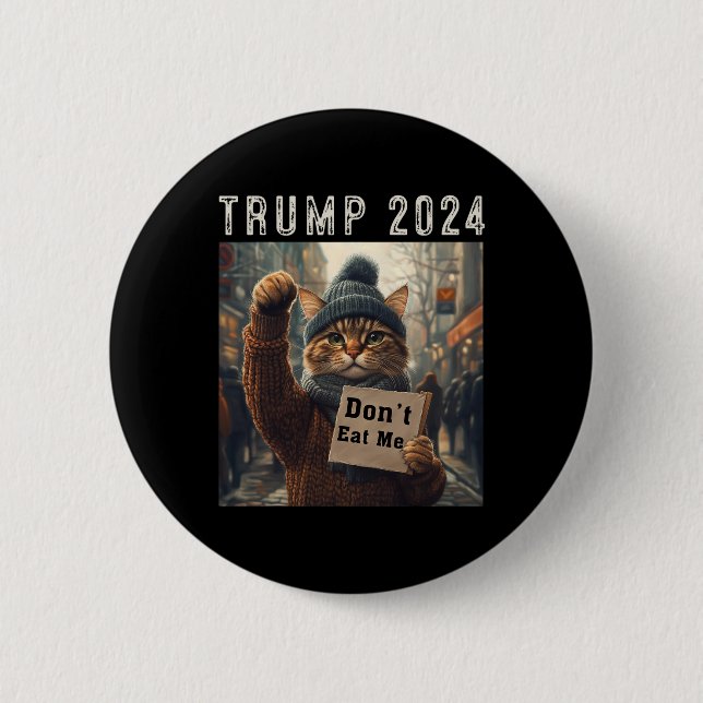 Ät mig inte katter för trumman 2024 knapp (Framsida)
