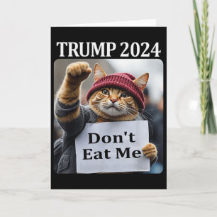 Ät Mig Inte Katter För Trump 2024 1 Kort