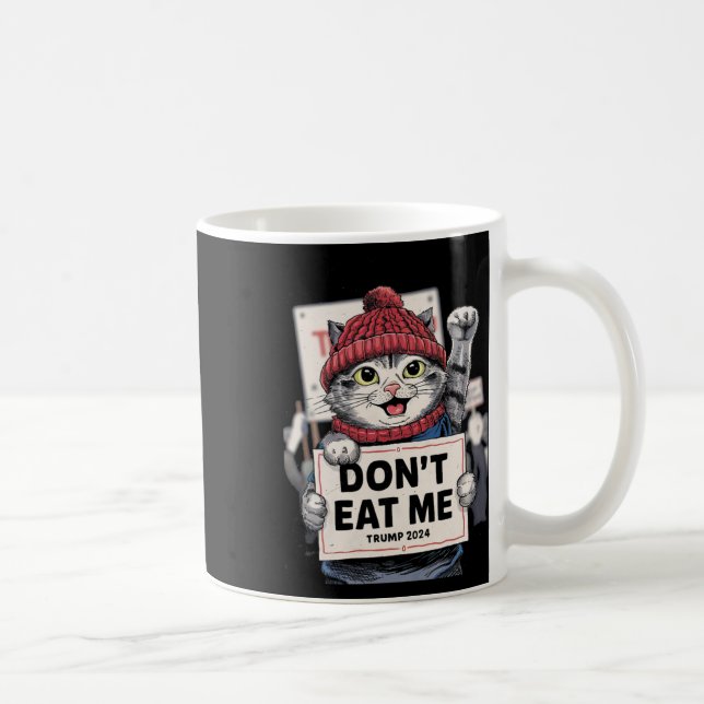 Ät Mig Inte Katter För Trump 2024 Roligt Val  Kaffemugg (Höger)