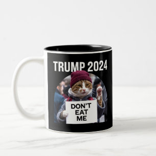 Ät Mig Inte Katter För Trump 2024 Två-Tonad Mugg
