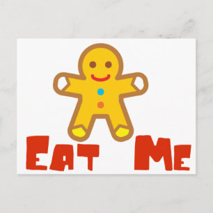 Ät mig Pepparkaksgubbe Humor Helg Vykort