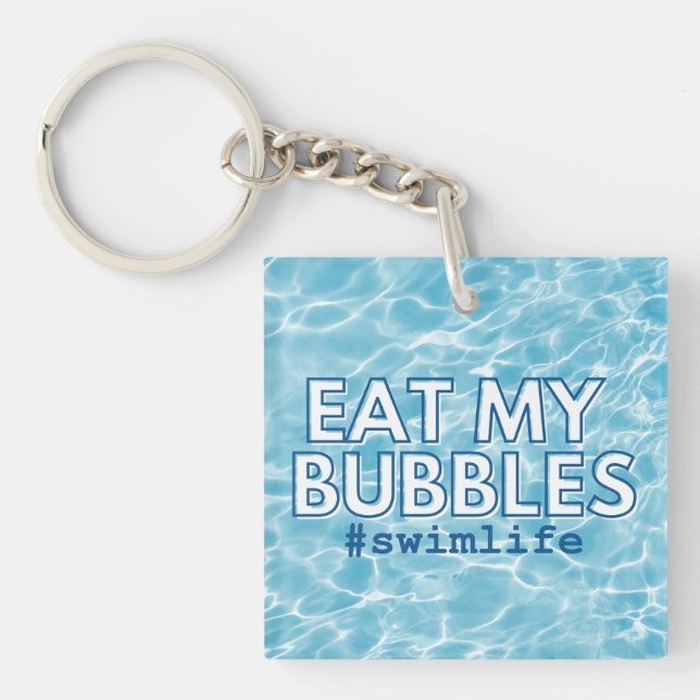 Ät min bubblor Simma Life Keychain (Framsidan)