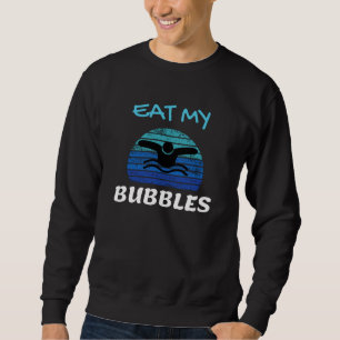 Ät mina bubblor Kid Funny Swimming Simma Butterfl Lång Ärmad Tröja