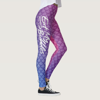 "Ät mina bubblor" Rosa/Lila/Blå skalor Simma Life Leggings