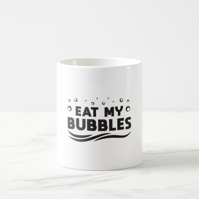 Ät mina bubblor Swimming Swimmer Simma Vatten Bass Kaffemugg (Center)