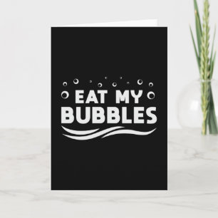 Ät mina bubblor Swimming Swimmer Simma Vatten Funn Kort