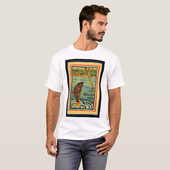Ät mindre Kött till Spara Vår boskap Poster Tee Shirt (Hel framsida)
