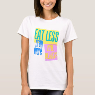 Ät mindre stråla mer teckning t shirt