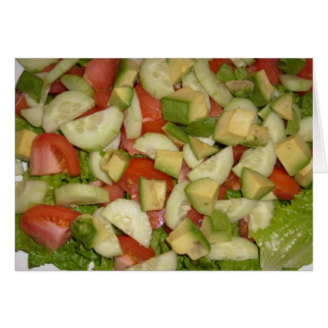 Ät mitt Salad Card Hälsningskort (Framsidan Horizontal)