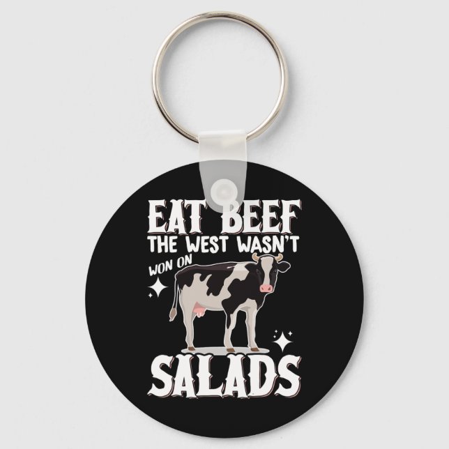 Ät nötkött Västern hade inte vunnit på sallad 1 Nyckelring (Framsida)
