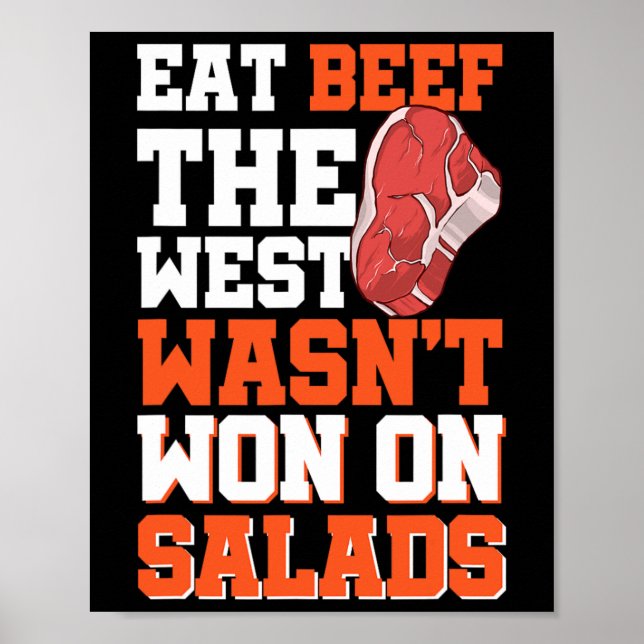 Ät nötkött Västern hade inte vunnit på sallad Poster (Framsidan)