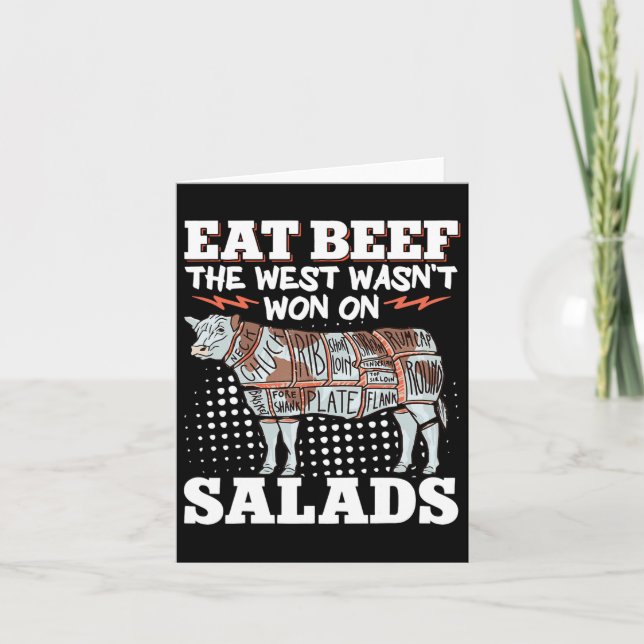 Ät nötkött Västern tjänade inte på salad 2 Kort (Framsida)