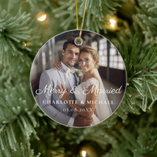 Ät och gift! Elegant, förenklad, foto Julgransprydnad Keramik