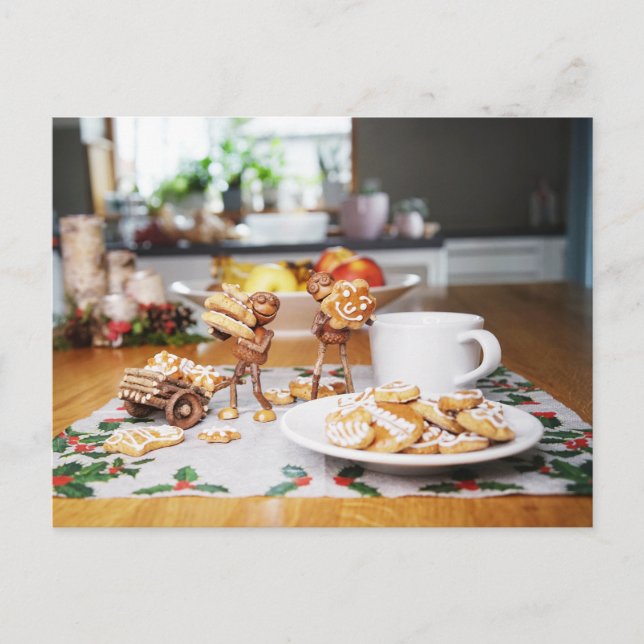 Ät och stjäla julgingerbads vykort (Framsida)