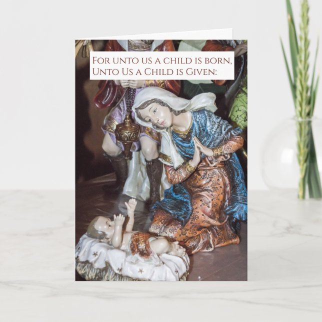 Åt oss Barn Born Andlig-julkort Kort (Framsida)